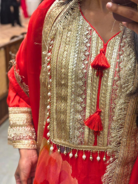Aafreen Red Floral Elegance Suit Set