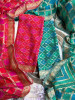 Rang-Kosh  Green Bandhani Pure Georgette Dress Material