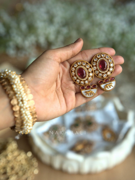 Mini Me Magenta  Drop Earrings