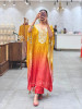 The Pop Yellow Kaftan Set with Gota Patti Work
