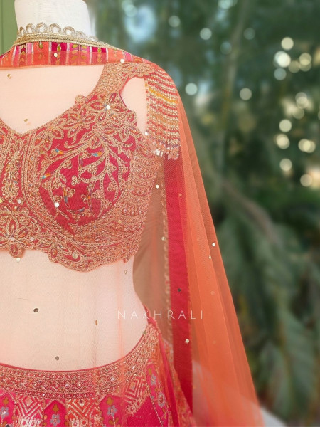 Kalakriti Multicolor Lehenga with Traditional Motif Work