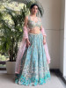 Azure Green Beaded Sequin Lehenga