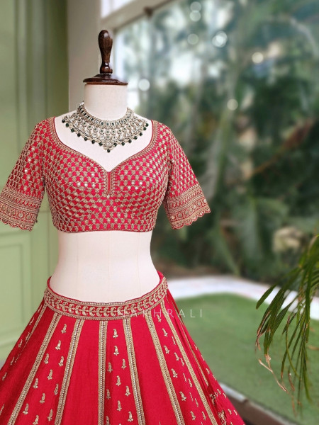 Kritimaya Red Bridal Lehenga