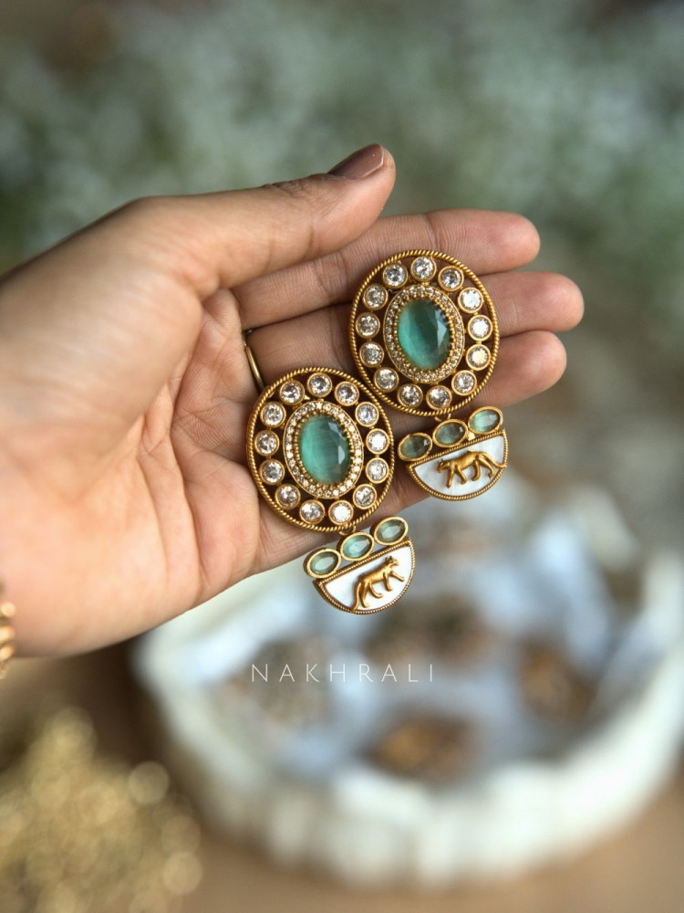 Image of Mini Me Sea Green Drop Earrings