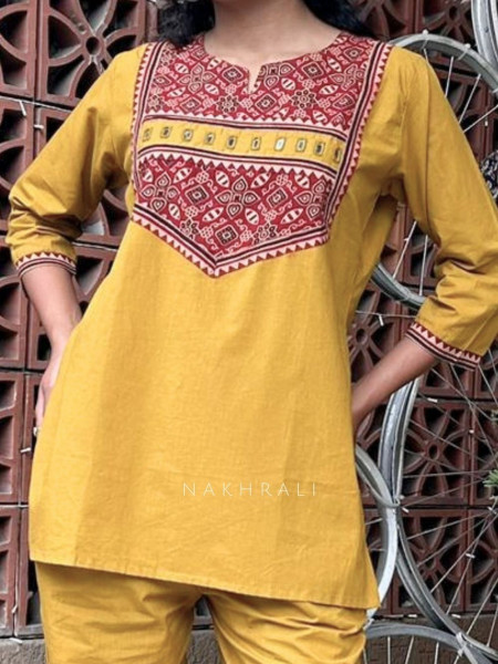 Tulip Mustard Cotton Co-ord Set