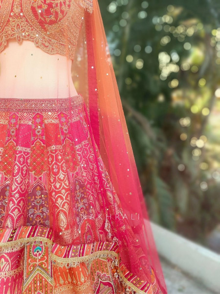 Kalakriti Multicolor Lehenga with Traditional Motif Work