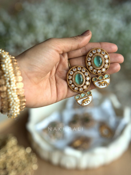 Mini Me Sea Green Drop Earrings