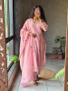 Mrinala Pink Suit Set with Floral Embroidery