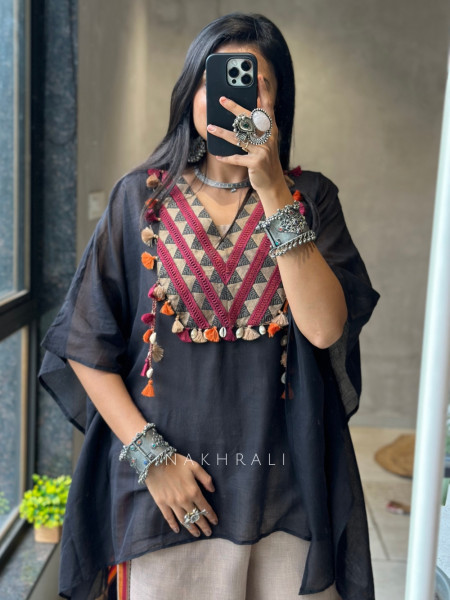 Meher Black Kaftan Set