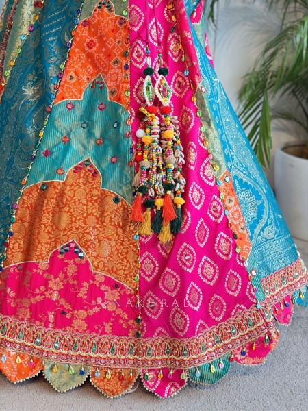 Rang-Sargam Multicolor Banarasi Brocade Lehenga