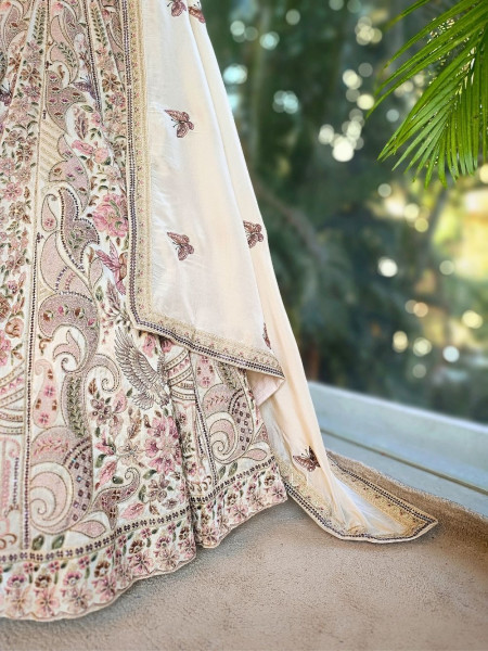 Heirloom Garden Thread Embroidered Lehenga Set