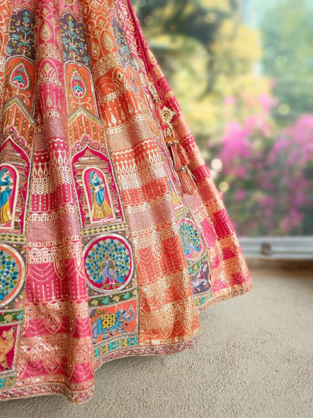Kalakriti Multicolor Lehenga with Traditional Motif Work