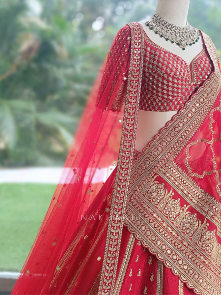 Kritimaya Red Bridal Lehenga
