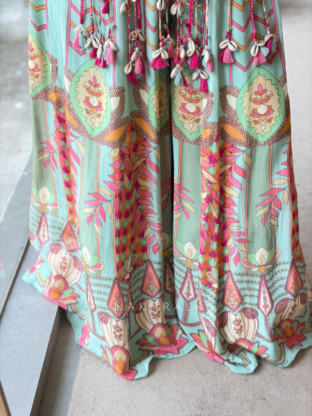 Coralina Pink Boho Indo-Western Palazzo