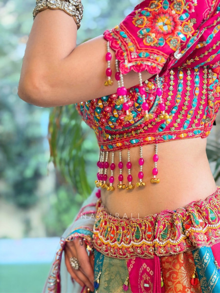 Rang-Sargam Multicolor Banarasi Brocade Lehenga