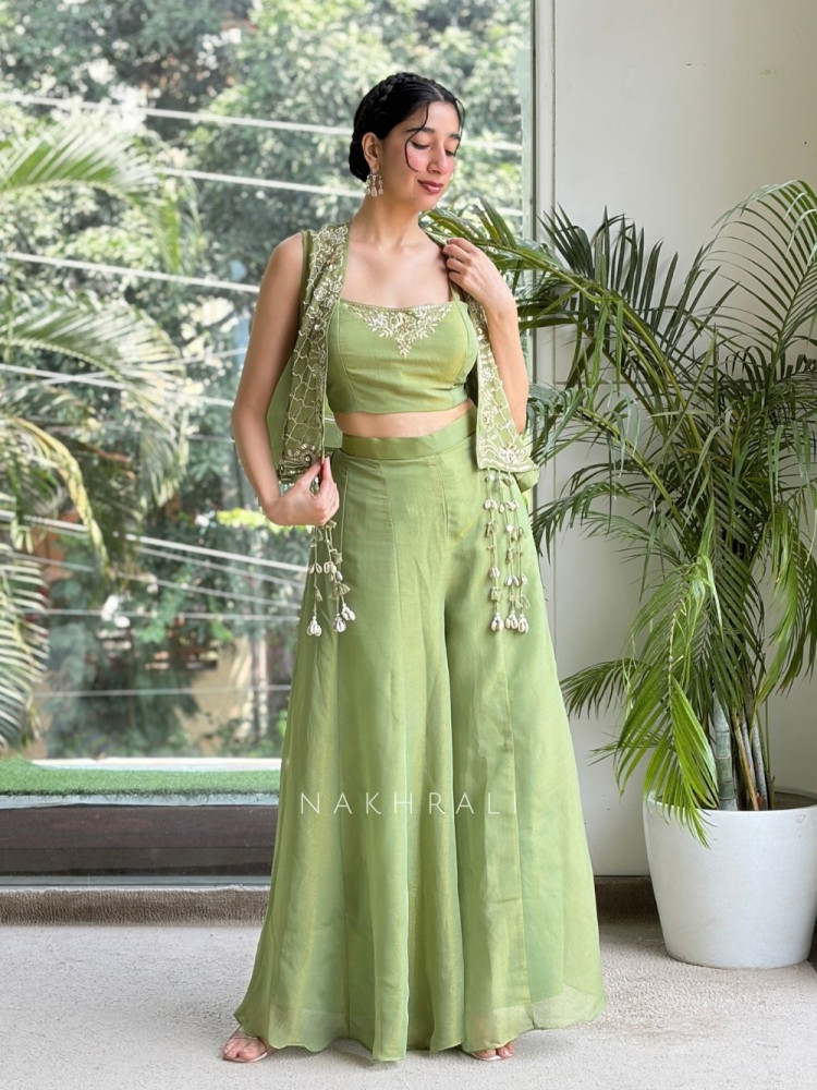 Image of Fern &amp; Shell Green Three-Piece Co-ord Set