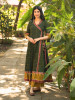 Umrao Green Angrakha Cotton Kurta