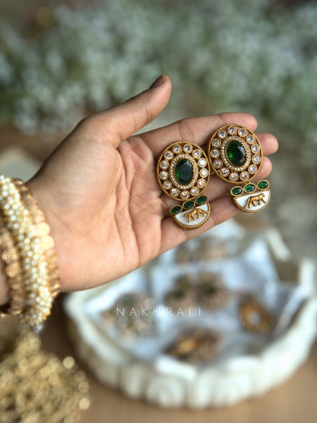 Mini Me Green Drop Earrings