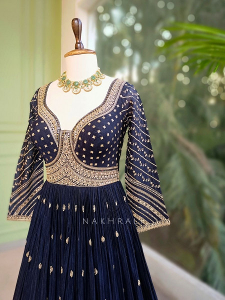 Noctira Blue Anarkali Set