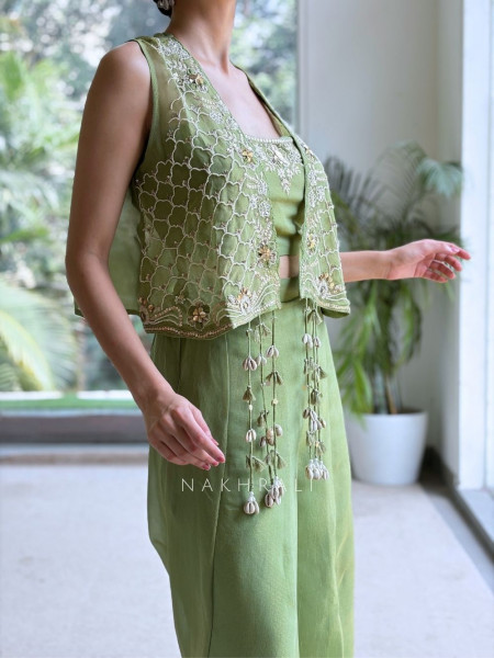 Fern & Shell Green Three-Piece Co-ord Set