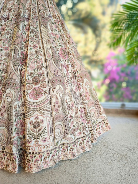 Heirloom Garden Thread Embroidered Lehenga Set