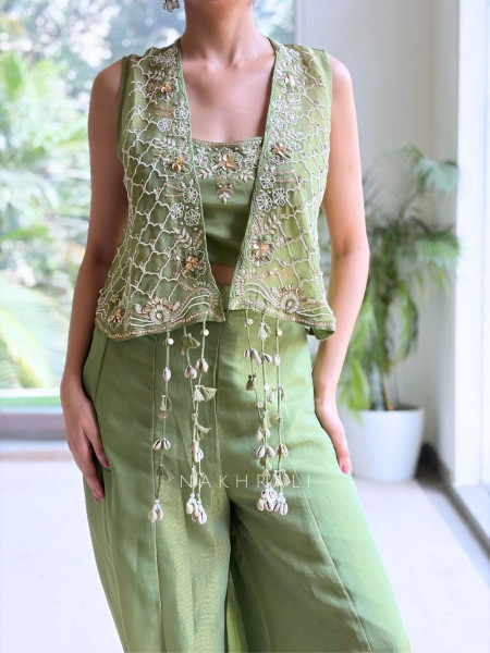 Fern & Shell Green Three-Piece Co-ord Set