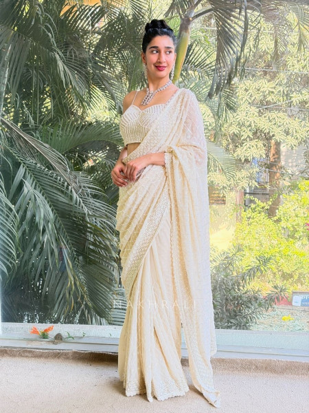 Classic Cream Saree