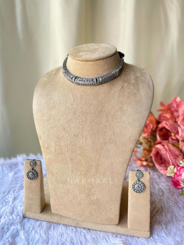 Image of Nomad Oxidised  Necklace Set