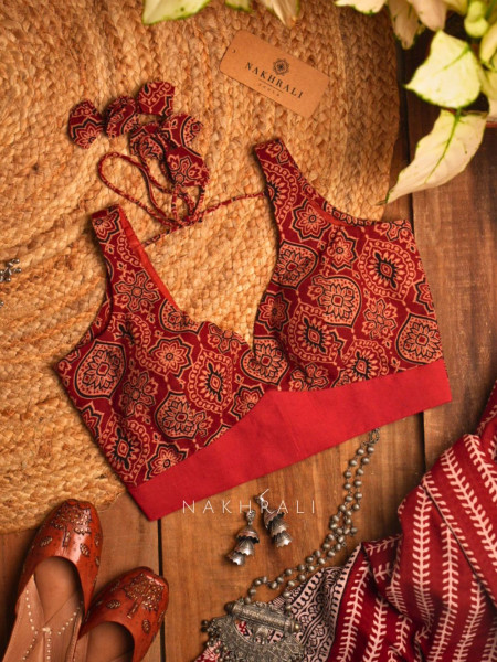 Taal Rust Cotton Printed Blouse Collection