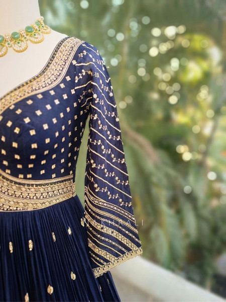 Noctira Blue Anarkali Set