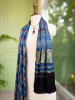 Iraaya Blue Modal Silk Dupatta with Ajrakh Print and Zari Accents