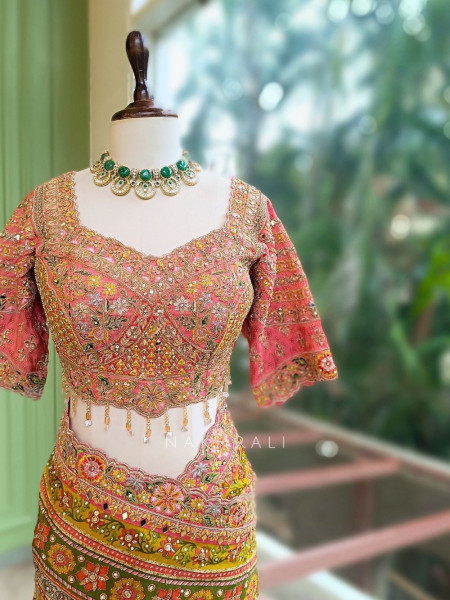 Basant Multicolor Printed Saree with Sequin Embroidery