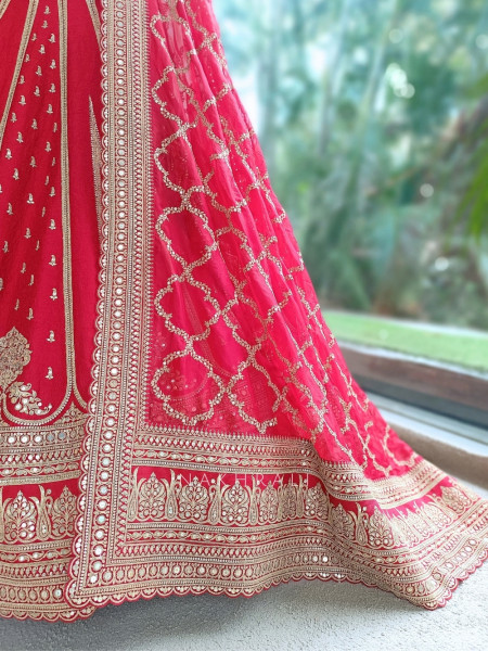 Kritimaya Red Bridal Lehenga