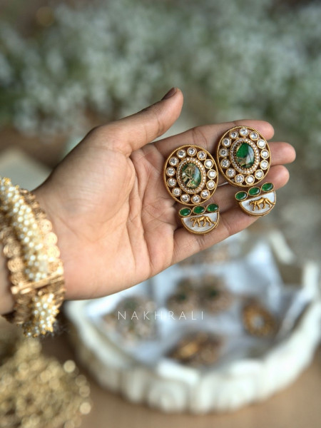 Mini Me Forest Green Drop Earrings