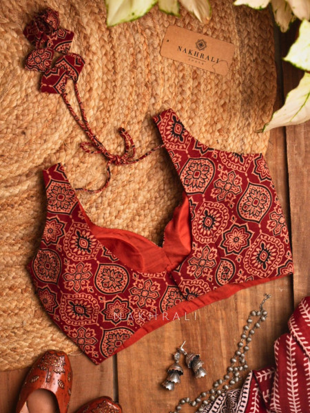 Taal Rust Cotton Printed Blouse Collection