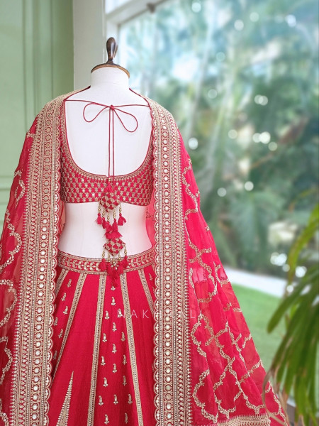 Kritimaya Red Bridal Lehenga