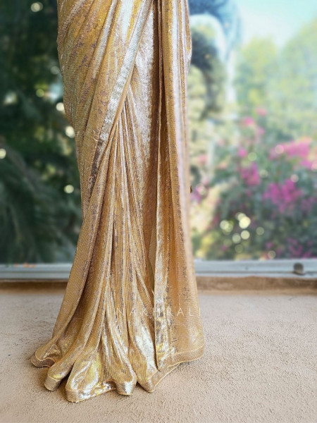 Cyrene Gold Sequin Saree
