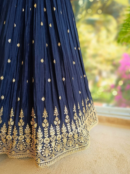 Noctira Blue Anarkali Set