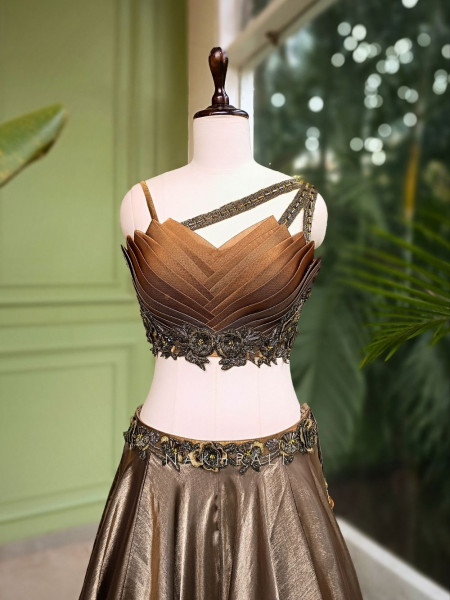 Sunstone Radiance Indo-Western Lehenga Set