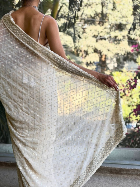 Classic Cream Saree