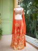 Anaya Orange Palazzo Set with Mirror &amp; Cut Dana Work