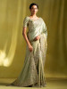 Elysian Glow Green Tissue Dola Silk Saree with Zardozi Embroidery
