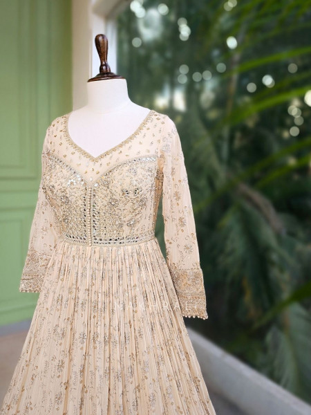 Ivora Cream Anarkali Set