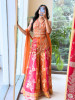 Urban Rust Banarasi Silk Brocade Indo-Western Palazzo