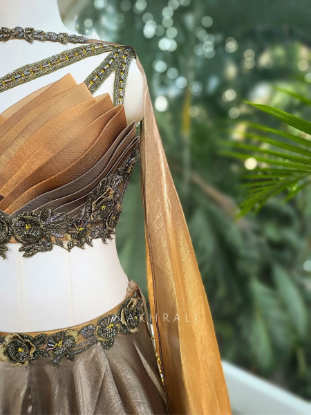 Sunstone Radiance Indo-Western Lehenga Set