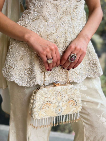 Lumière Garden Embroidered Indo-Western Palazzo Set