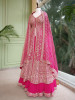Noorvi Magenta Lehenga with Zari &amp; Mirror Work