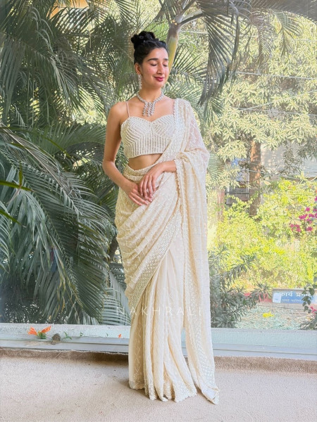Classic Cream Saree