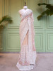 Ecru Grace Brown Embroidered Elegance Saree with Sequin Detailing