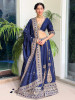 Medallion Blue Art Silk Lehenga Set